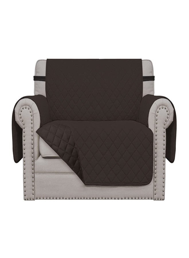 Easy-Going Oversized Chair Sofa Slipcover Reversible Sofa Cover Water Resistant Couch Cover Furniture Protector Cover with Elastic Straps for Pets Dog (Oversized Chair, Chocolate/Chocolate) - Image 1